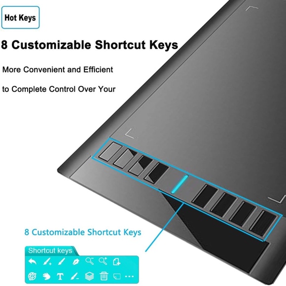 NWT UGEE M708 Pen Tablet Drawing Pad 10 x 6 Art Design Gift Present 8 Hot Keys - Picture 15 of 15